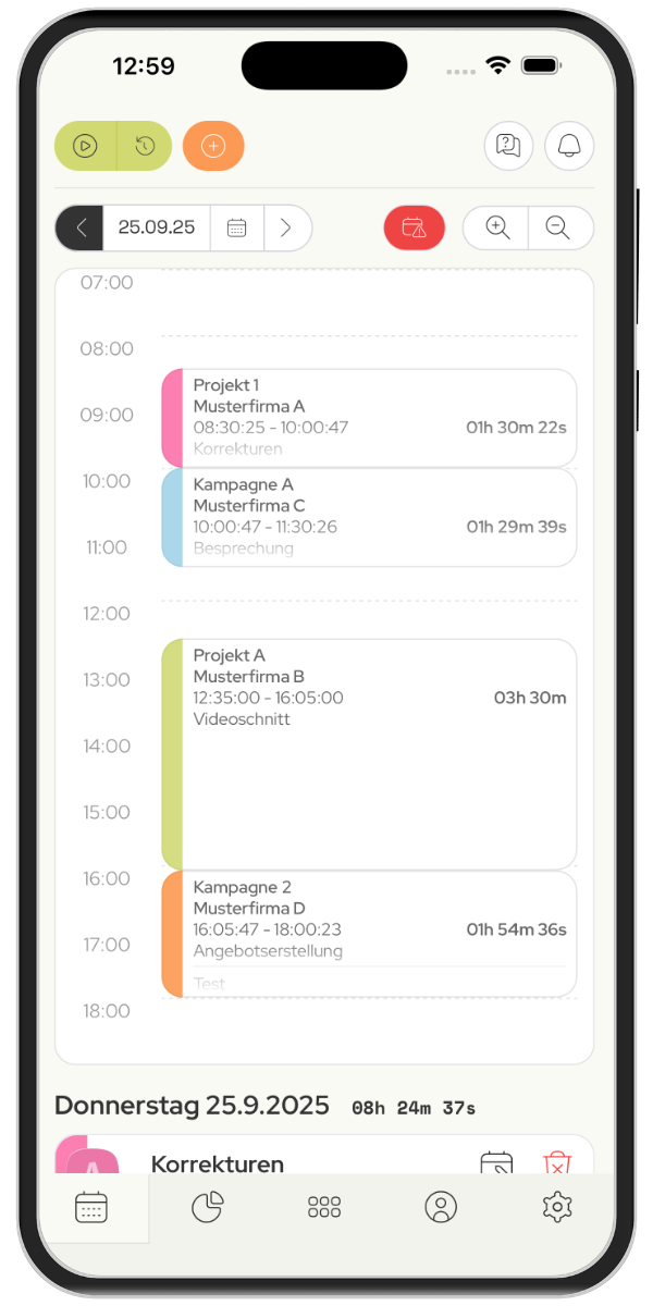 Kalenderansicht App